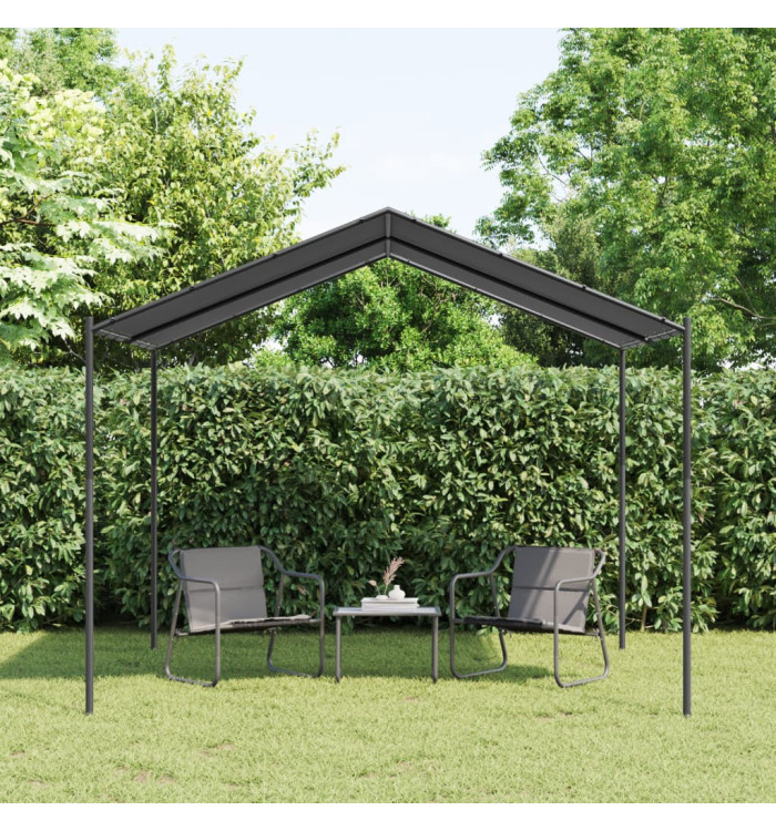 Tente à auvent anthracite 3x3 m acier et tissu | Mobilier & Déco
