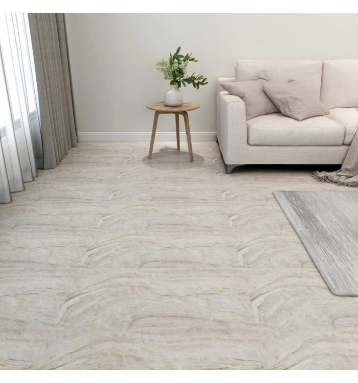 Dalles de plancher autoadhésives 20 pcs PVC 1,86 m² beige | Mobilier & Déco