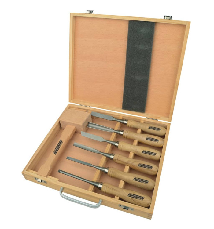 Brüder Mannesmann Ensemble d'outils de sculpture en bois 7 pcs 66107 | Mobilier & Déco