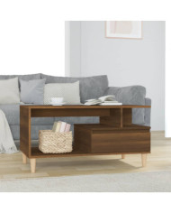 Table basse Chêne marron 90x49x45 cm Bois d'ingénierie | Mobilier & Déco