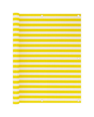 Écran de balcon Jaune et blanc 120x600 cm PEHD | Mobilier & Déco