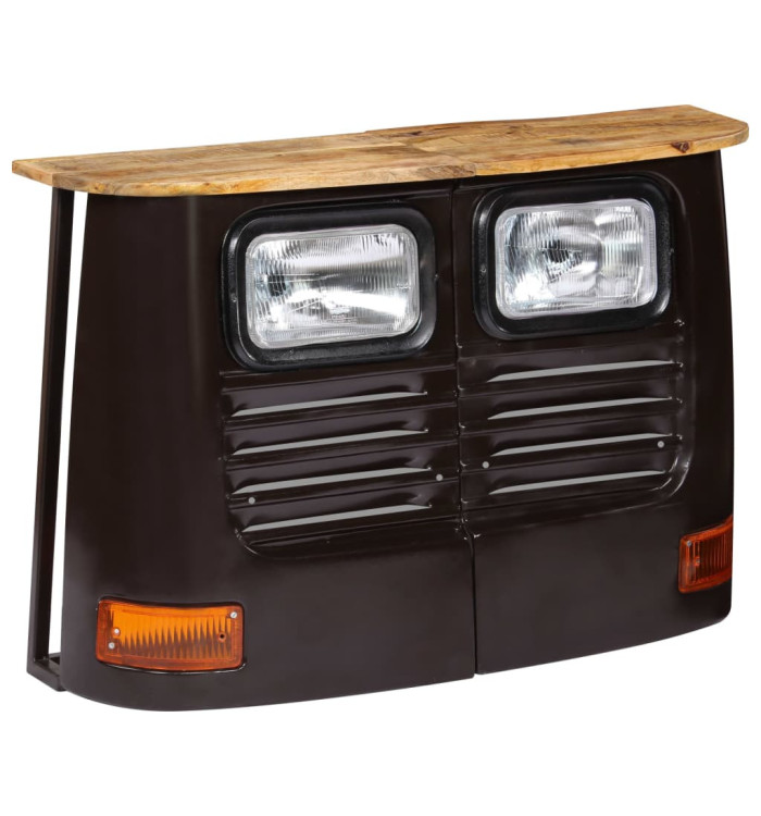 Buffet en forme de camion Bois de manguier massif Gris foncé | Mobilier & Déco