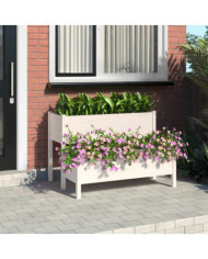 Jardinière Blanc 110x84x75 cm Bois massif de pin | Mobilier & Déco