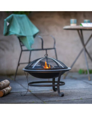 RedFire Bol à feu Atlanta Noir Acier 51 cm 85014 | Mobilier & Déco