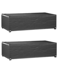 Housses salon de jardin 2pcs 8œillets 125x70x35cm rectangulaire | Mobilier & Déco