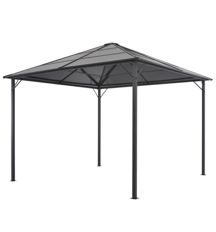 Tonnelle avec toit Aluminium 3x3 m Anthracite | Mobilier & Déco