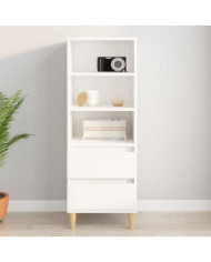 Buffet haut Blanc 40x36x110 cm Bois d'ingénierie | Mobilier & Déco