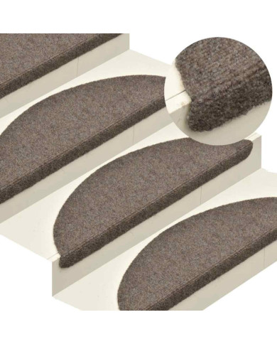Tapis autoadhésifs de marches 10 pcs Crème 65x21x4cm Aiguilleté | Mobilier & Déco