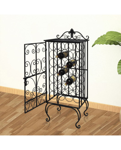 Casier à bouteilles pour 28 bouteilles Métal | Mobilier & Déco