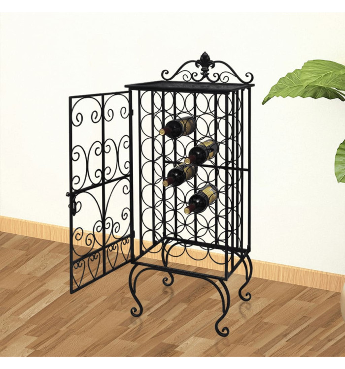 Casier à bouteilles pour 28 bouteilles Métal | Mobilier & Déco