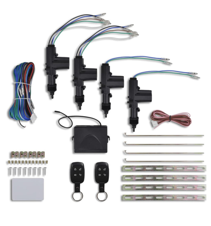 Verrouillage central de portière auto 2 clés et 4 moteurs 12 V | Mobilier & Déco