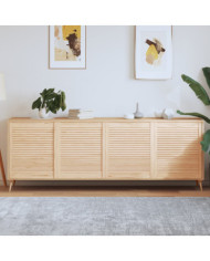 Portes d'armoire à persiennes 4pcs 69x59,4cm bois de pin massif | Mobilier & Déco
