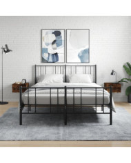 Tables de chevet murales 2 pcs chêne fumé 35x35x20 cm | Mobilier & Déco