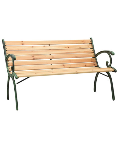 Banc de jardin 116 cm Fonte et bois massif de sapin | Mobilier & Déco