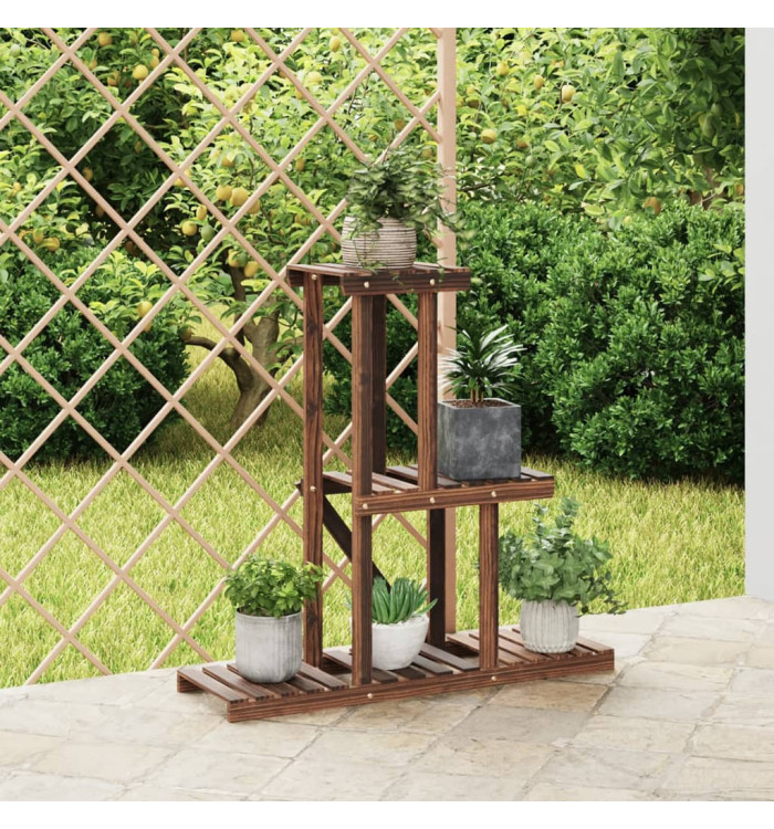 Support à fleurs 81x25x75,5 cm bois massif de sapin | Mobilier & Déco
