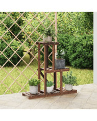 Support à fleurs 81x25x75,5 cm bois massif de sapin | Mobilier & Déco
