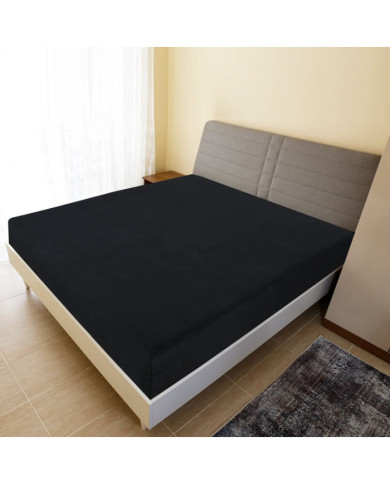 Draps-housses Jersey 2 pcs Noir 100x200 cm Coton | Mobilier & Déco