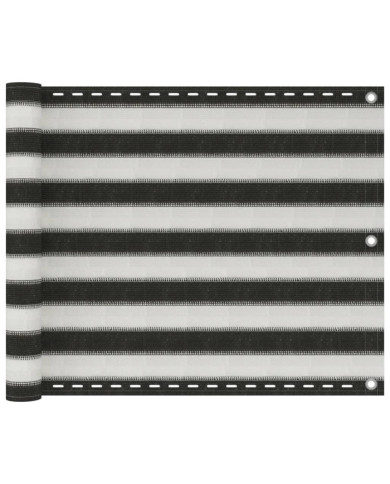 Écran de balcon PEHD 75x300 cm Anthracite et blanc | Mobilier & Déco
