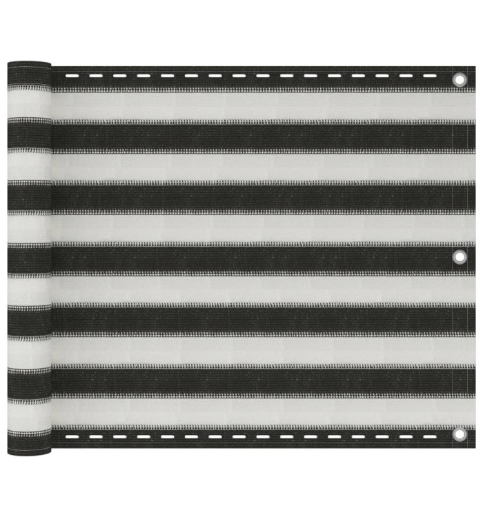 Écran de balcon PEHD 75x300 cm Anthracite et blanc | Mobilier & Déco