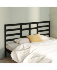 Tête de lit Noir 186x4x104 cm Bois massif de pin | Mobilier & Déco