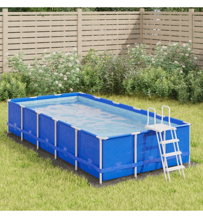 Bâche de piscine gris clair 420x220 cm géotextile polyester | Mobilier & Déco