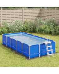 Bâche de piscine gris clair 420x220 cm géotextile polyester | Mobilier & Déco