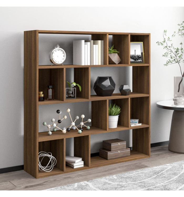 Bibliothèque Chêne marron 110x24x110 cm Bois d'ingénierie | Mobilier & Déco