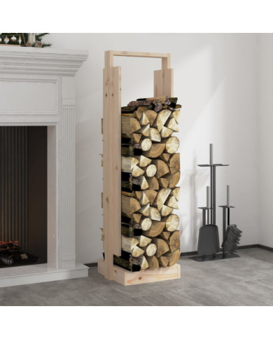 Porte-bûches 33,5x30x110 cm Bois massif de pin | Mobilier & Déco