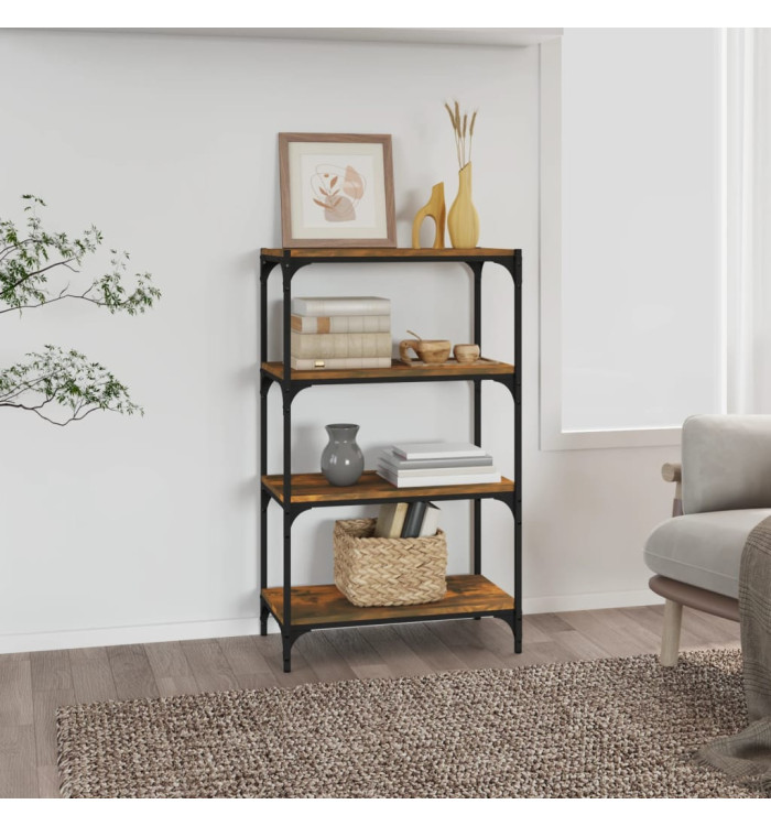 Bibliothèque Chêne fumé 60x33x100 cm Bois d'ingénierie | Mobilier & Déco