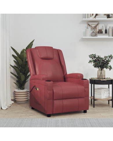 Fauteuil de massage électrique Rouge bordeaux Similicuir | Mobilier & Déco