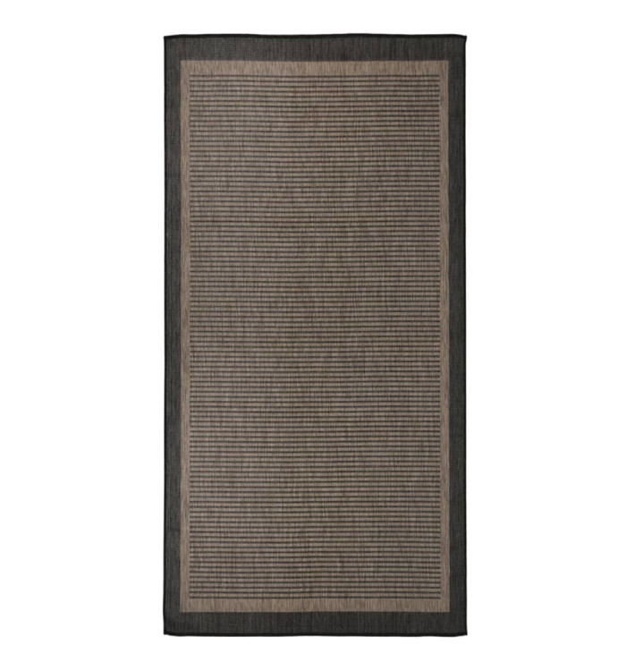 Tapis à tissage plat d'extérieur 100x200 cm Marron foncé | Mobilier & Déco