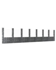 Panier de gabion en forme de U avec 8 poteaux Fer 860x20x200 cm | Mobilier & Déco
