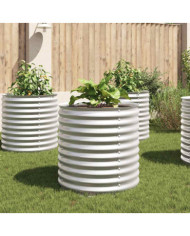 Lit surélevé de jardin 80x80x81 cm Acier galvanisé Argenté | Mobilier & Déco