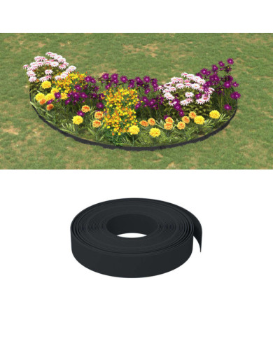 Bordures de jardin 3 pcs noir 10 m 10 cm polyéthylène | Mobilier & Déco
