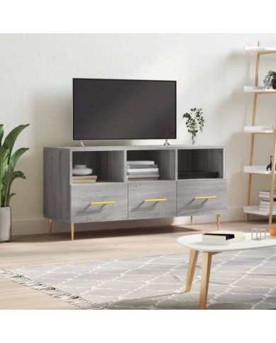Meuble TV sonoma gris 102x36x50 cm bois d'ingénierie | Mobilier & Déco