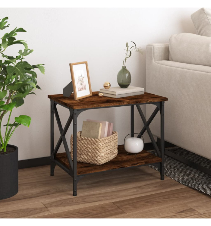 Table d'appoint Chêne fumé 55x38x45 cm Bois d'ingénierie | Mobilier & Déco