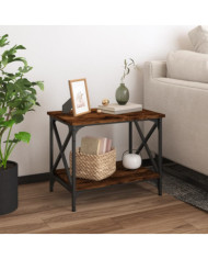 Table d'appoint Chêne fumé 55x38x45 cm Bois d'ingénierie | Mobilier & Déco