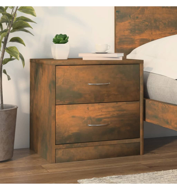 Table de chevet Chêne fumé 40x30x40 cm Bois d'ingénierie | Mobilier & Déco