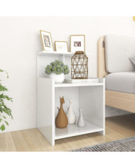 Tables de chevet 2 pcs Blanc brillant 40x35x60 cm Aggloméré | Mobilier & Déco