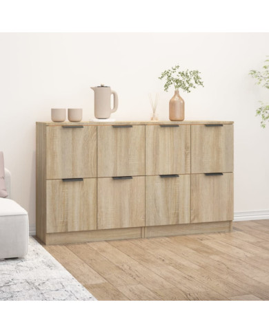 Buffets 2 pcs Chêne sonoma 60x30x70 cm Bois d'ingénierie | Mobilier & Déco