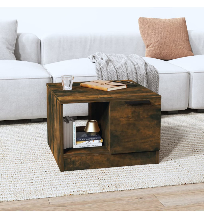 Table basse Chêne fumé 50x50x36 cm Bois d'ingénierie | Mobilier & Déco