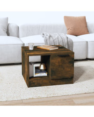 Table basse Chêne fumé 50x50x36 cm Bois d'ingénierie | Mobilier & Déco