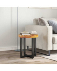 Table basse 40x45 cm Bois de teck massif et polyrésine | Mobilier & Déco