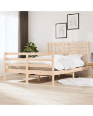 Cadre de lit sans matelas bois massif 140x200 cm | Mobilier & Déco