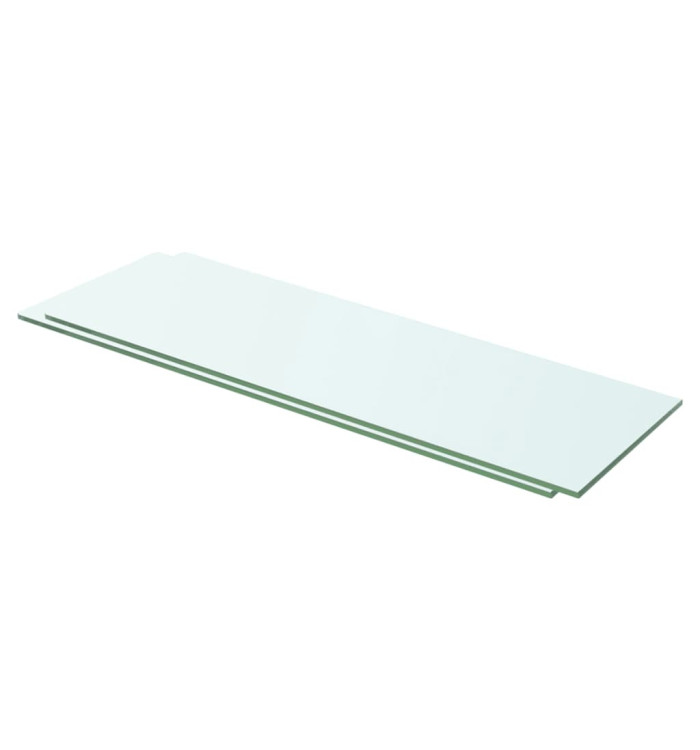 Panneaux d'étagère 2 pcs Verre Transparent 60 x 15 cm | Mobilier & Déco
