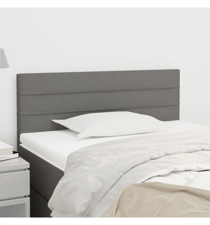Tête de lit Gris foncé 100x5x78/88 cm Tissu | Mobilier & Déco
