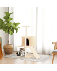 Arbre à chat avec griffoirs en sisal Crème 109 cm | Mobilier & Déco