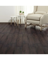 Dalles de plancher PVC autoadhésif 5,21 m² 2 mm marron foncé | Mobilier & Déco