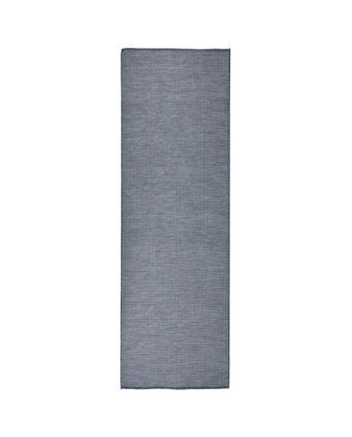Tapis à tissage plat d'extérieur 80x250 cm Bleu | Mobilier & Déco
