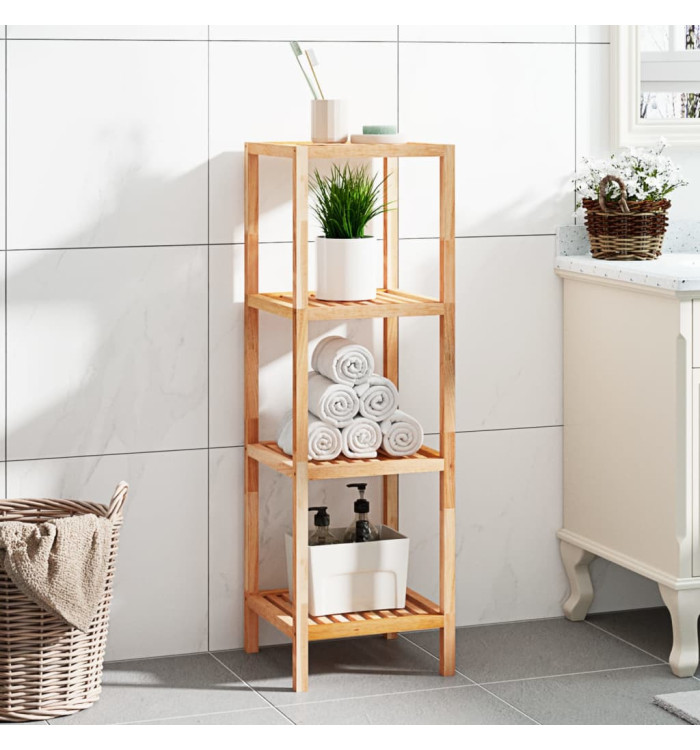 Étagère de salle de bain 36x36x112 cm Bois massif de noyer | Mobilier & Déco